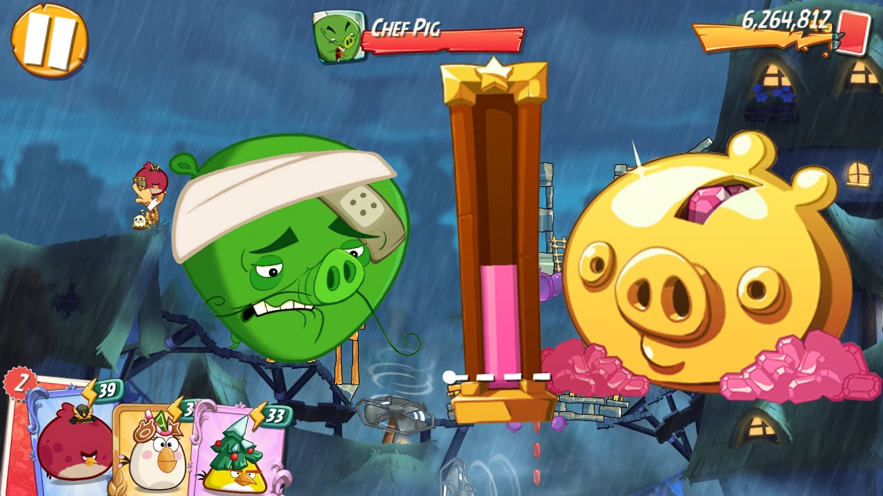 PIGGY BANK! ANGRY BIRDS 2 PC LEVEL 91-100 BOSSLEVEL CHEF PIG