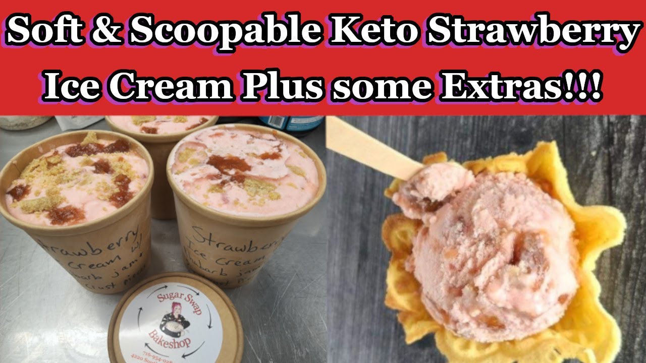 Delicious Soft & Creamy Keto Strawberry Ice Cream