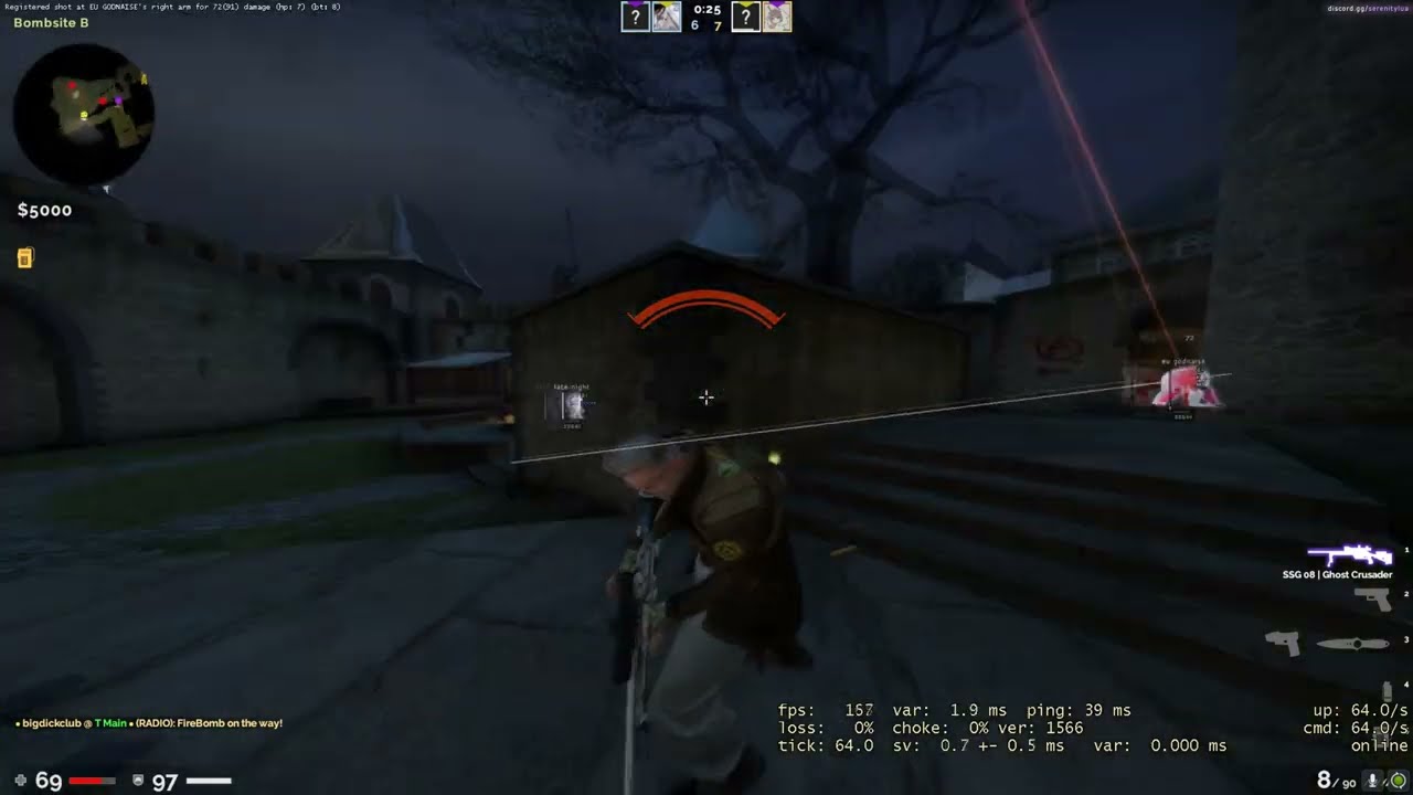 THE FULL DESTRUCTION OF ''S'' TIER PLAYER BRANDON ft. neverlose.cc / serenity (44 winstreak bombed)