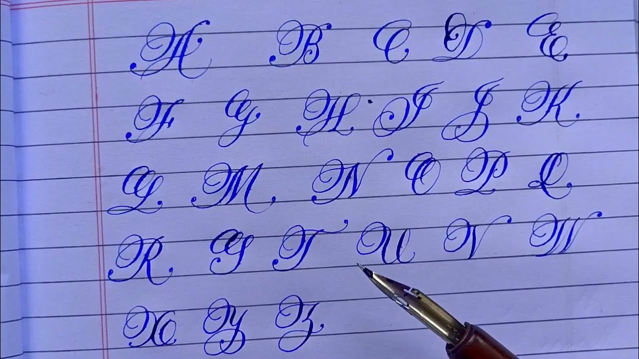 Practice capital letters using Nikko G nib