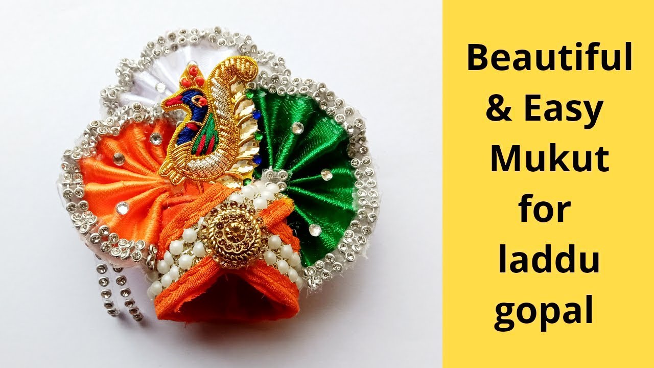 Mukut for laddu gopal || Easy & beautifull mukut making || Lalji mukut