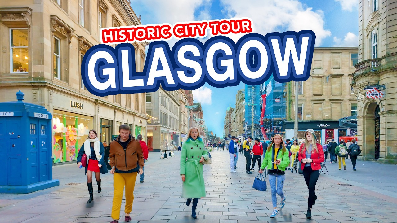 GLASGOW CITY CENTRE Scotland | 4K Walking Tour