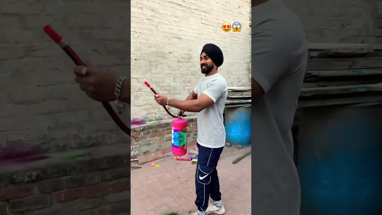 Holi 🤯CYLINDER TESTING 2023 | #ytshorts #holicylinder #gavitube #holihai