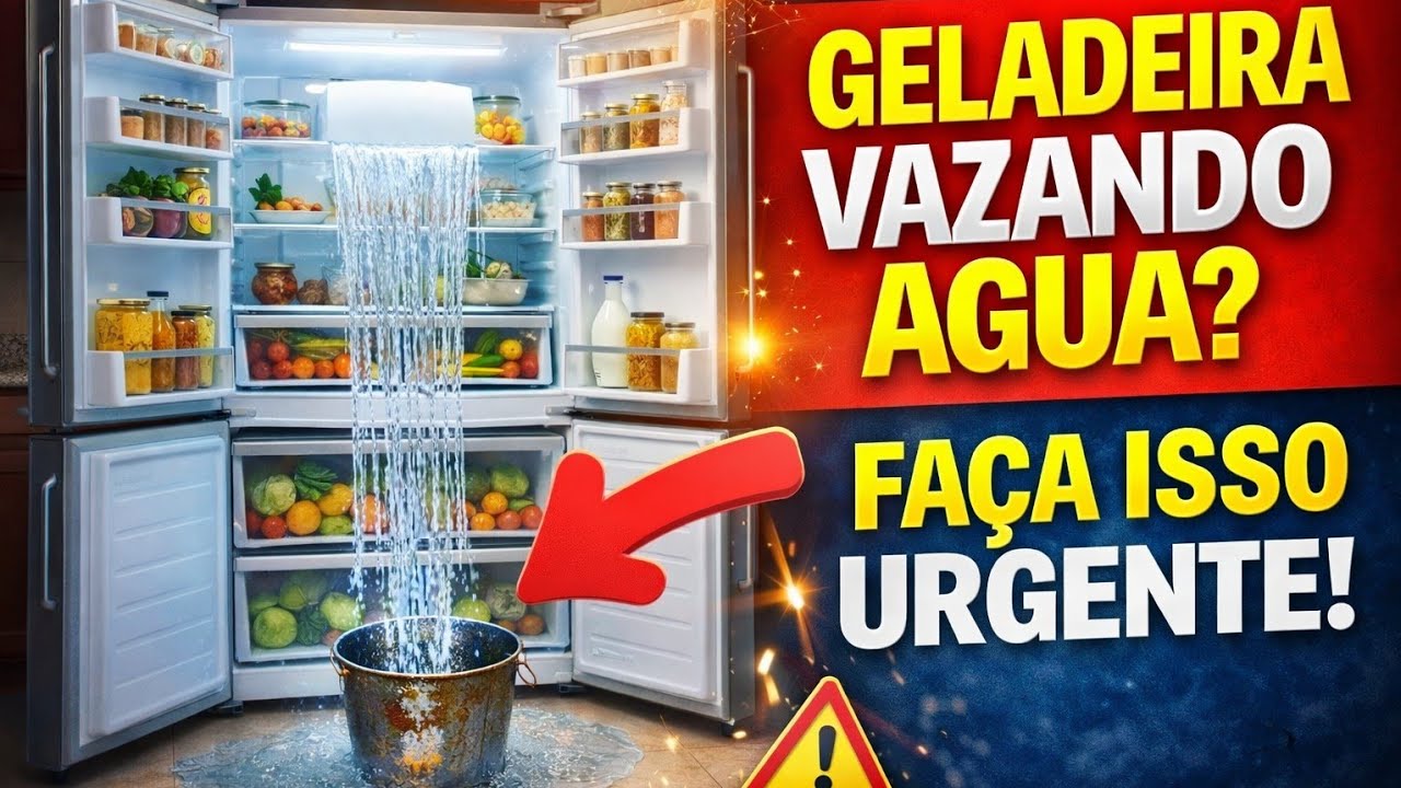 GELADEIRA PINGANDO ÁGUA DENTRO.  RESOLVA VOCÊ MESMO.