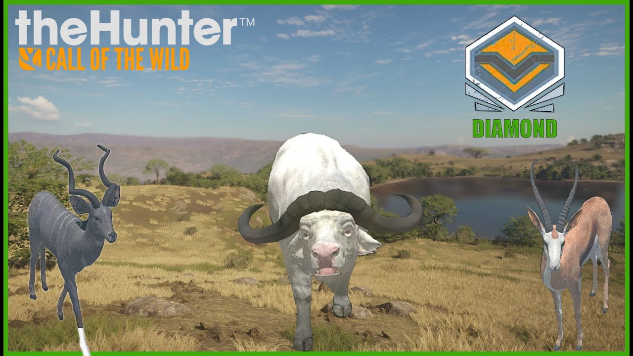 محاكي الصيد + مجزره في السافانا 5 دايموند جاموس ابيض the hunter call of the wild 5 diamond in savana