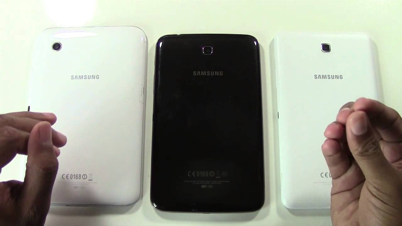 Galaxy Tab 2, 3, and 4 7.0 (Size Comparison)​​​ | H2TechVideos​​​