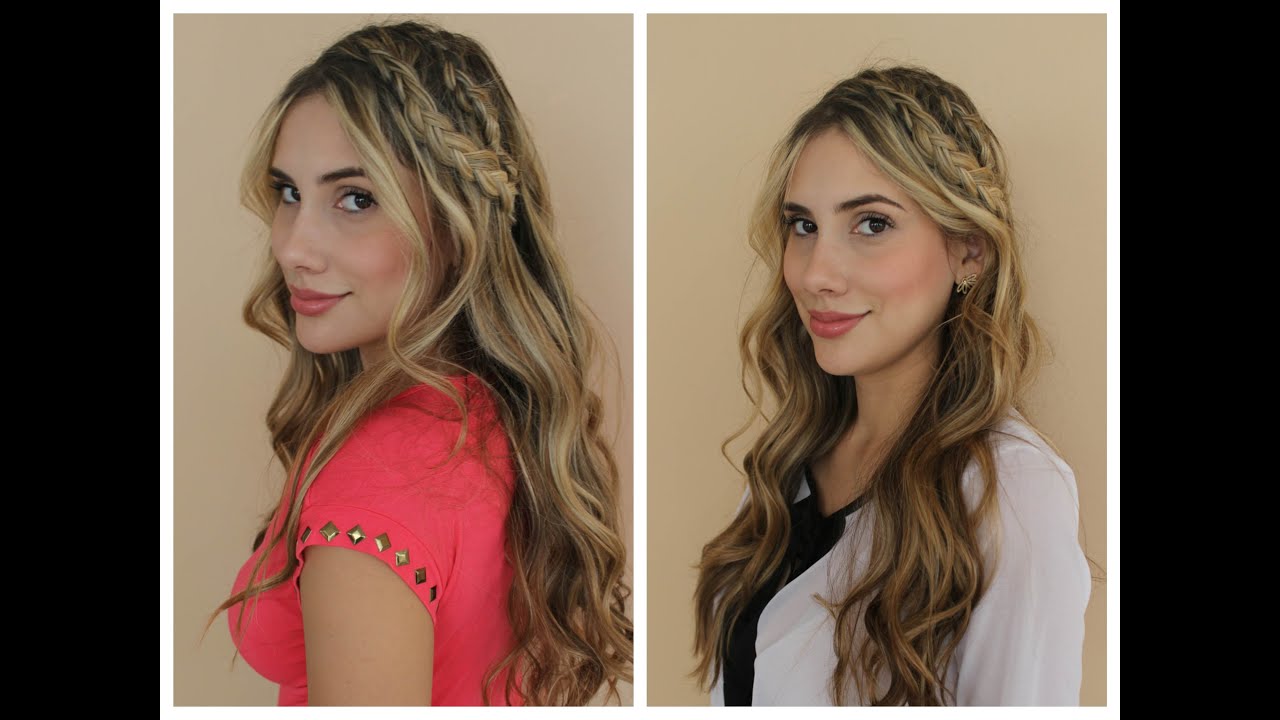 Peinado romantico con doble trenza - carolina ortiz