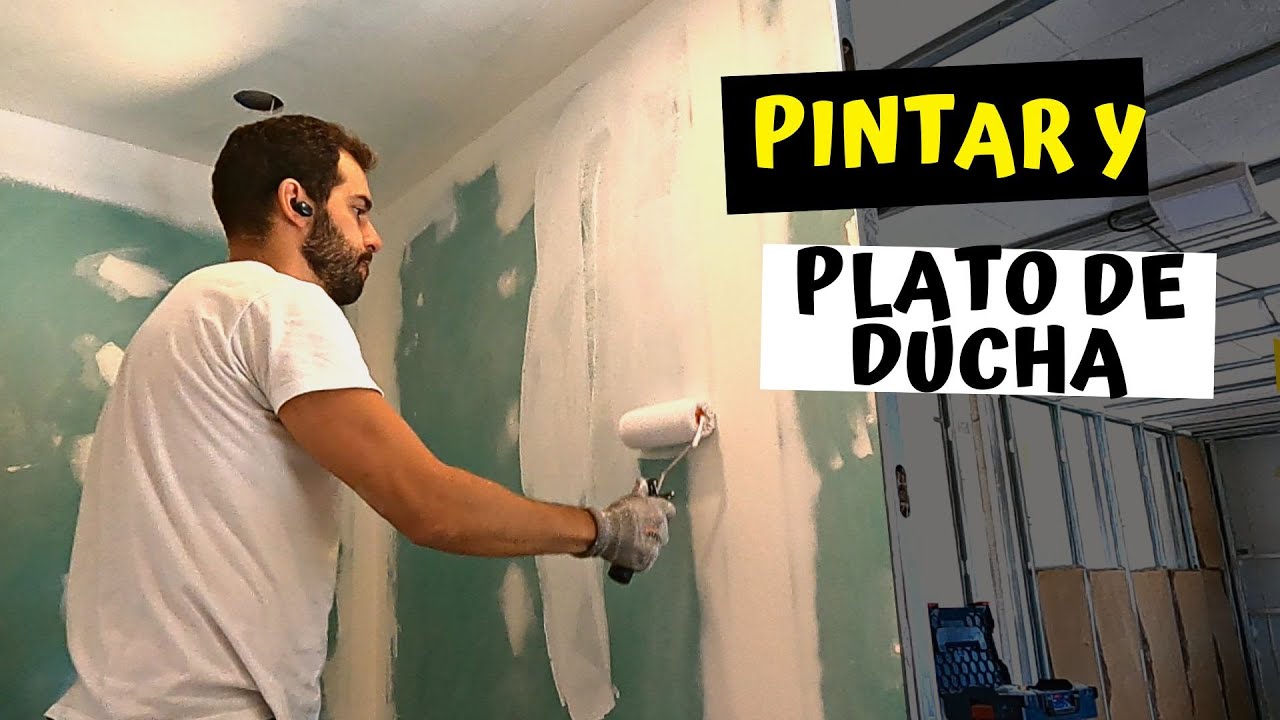 Remate de JUNTAS del PLADUR 👌Colocar PLATO de DUCHA 🚿 y a PINTARRRR la CASA CONTENEDOR