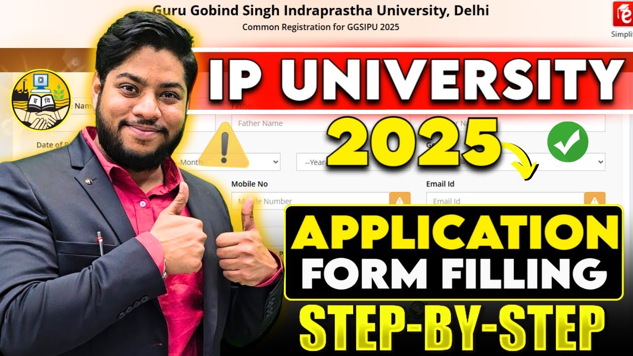 How to fill IP University Application form 2025 Step by Step Process🔥