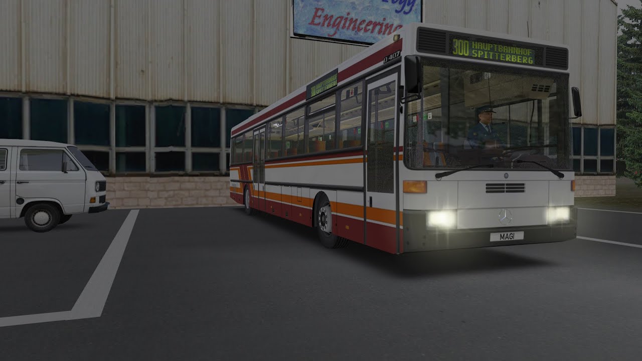 OMSI 2 - Mercedes-Benz O407 - Spitterberg map - Line 300 - Light rain