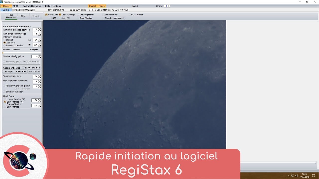 Rapide initiation au logiciel RegiStax 6