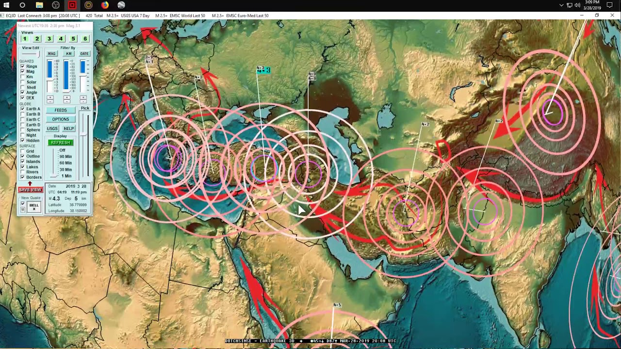 3/28/2019 -- New deep Earthquakes = seismic unrest due + volcanic eruption increase