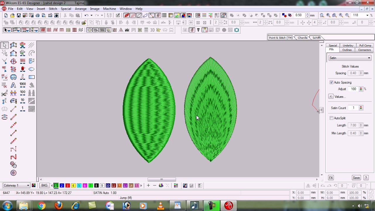 How to use Input B Tool in Wilcom Software in Urdu Hindi - Zahid Hussain - Wilcom Tutorials