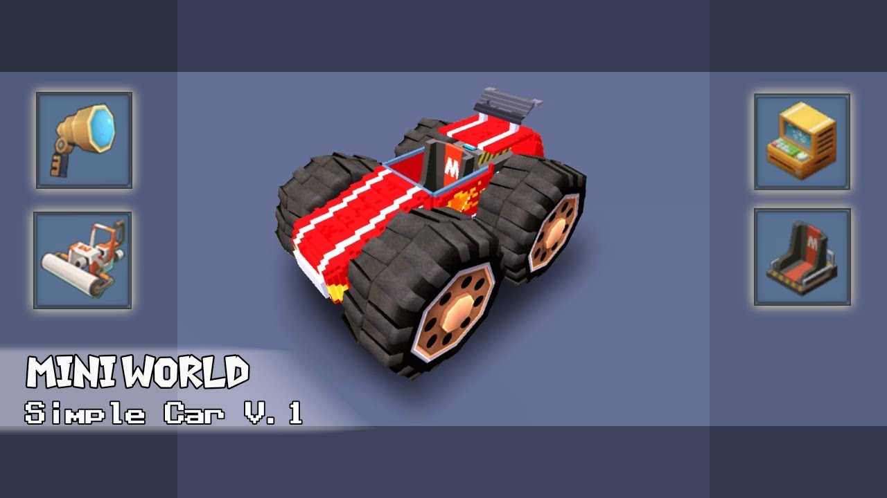 Mini World Block Art : Tutorial - How To Make Car