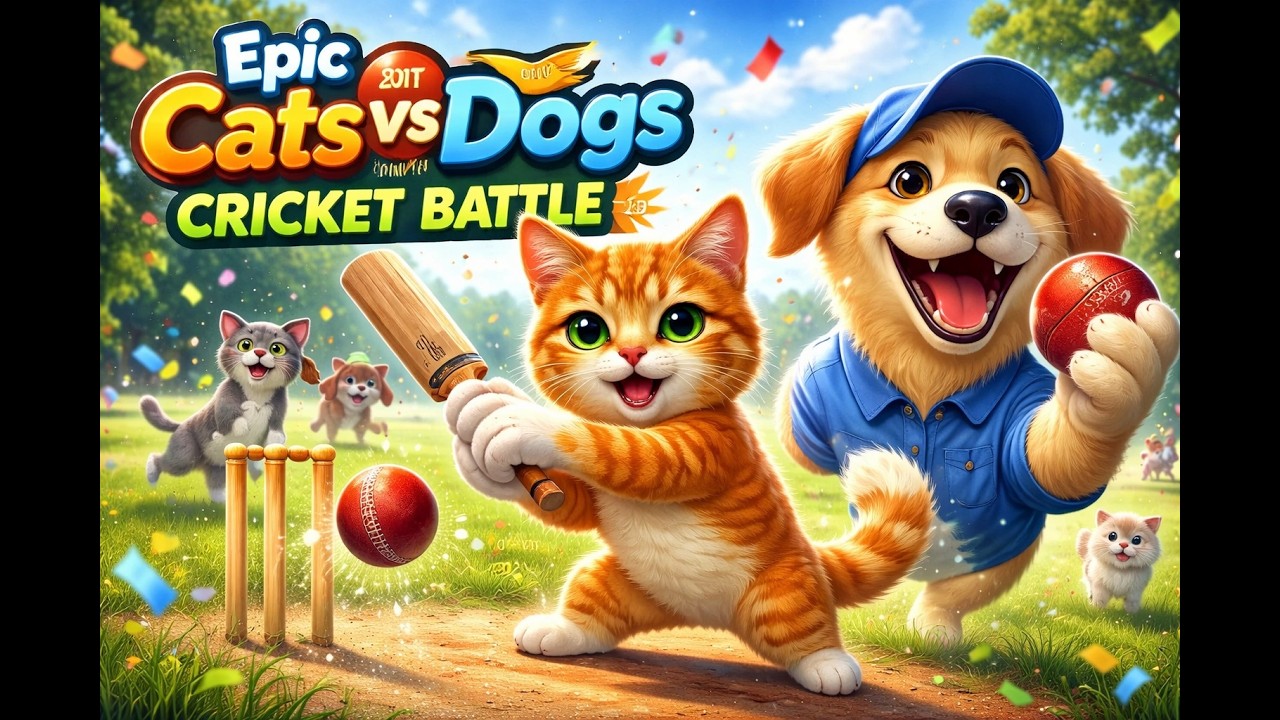 Epic Cats vs Dogs Cricket Battle | Funny Animal Sports 2026
