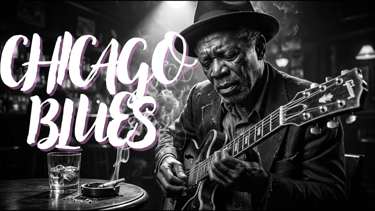 CHICAGO BLUES IN THE DARK 🎸 SMOKY BAR GUITAR | REAL BLUES VIBES