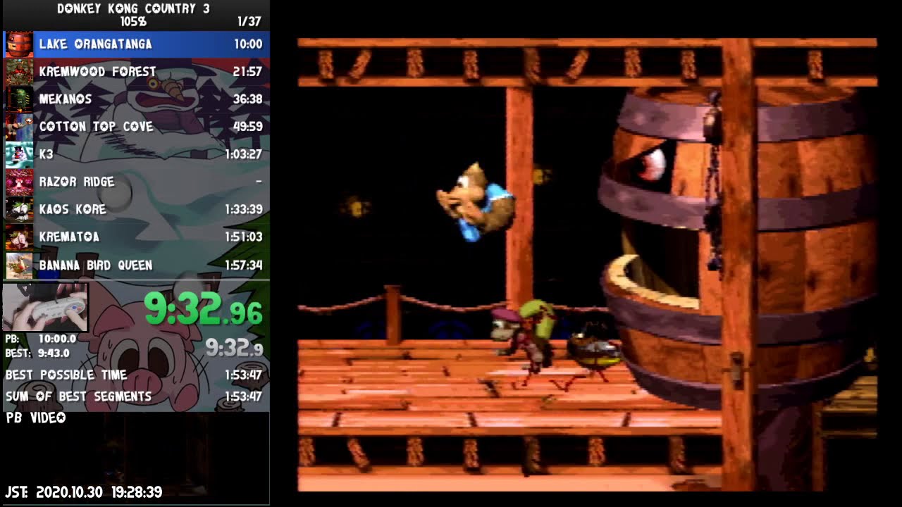 Donkey Kong Country 3 105% 1:56:53
