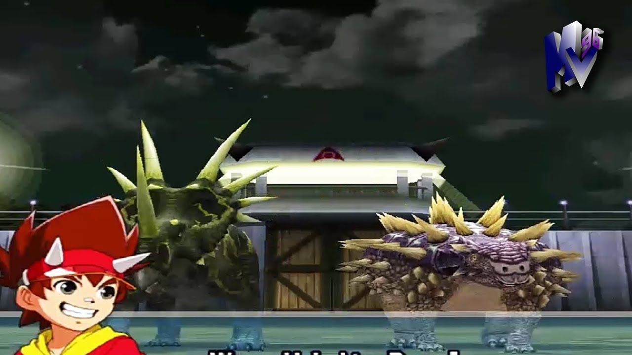Styracosaurus and Tank Dinosaur King Arcade Game 古代王者恐竜キング VS Alpha Fortress Hard Mode
