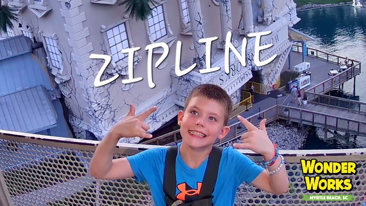 Zipline Broadway at the beach. #Wonder works #zipline #myrtle #all #tiktok #trending