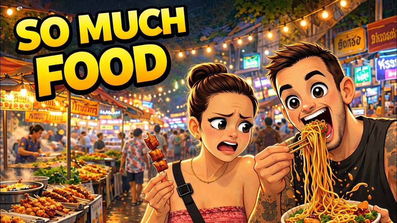 Trying ALL the SNACKS | Pai Night Market | Budget Travel, Thailand | Shopping & Eating | Street Food