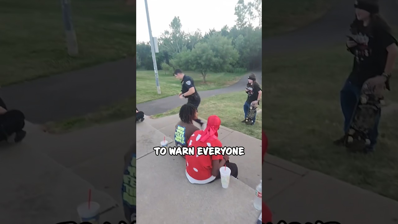 Cop Enters the Skate Park - Unexpected Police Encounter 😱 #shorts