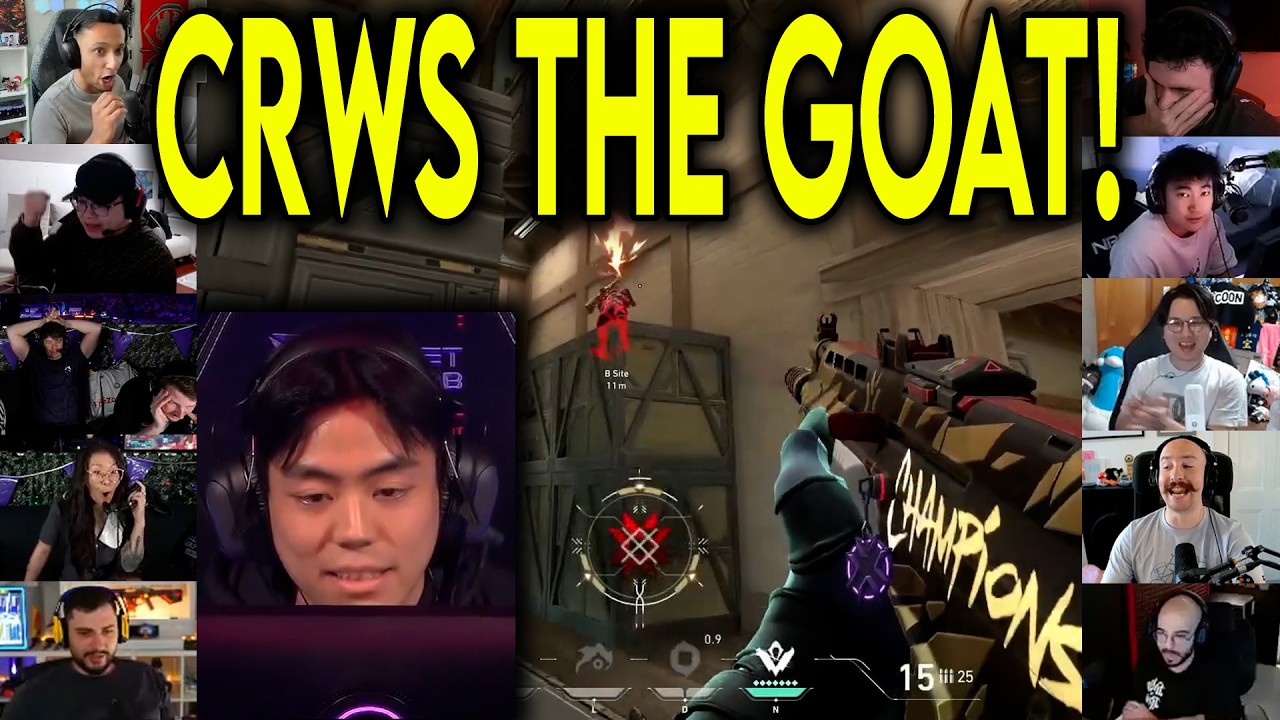 Valorant Streamers React To FS Crws Insane 1v3 CLUTCH Against FUT In Masters London