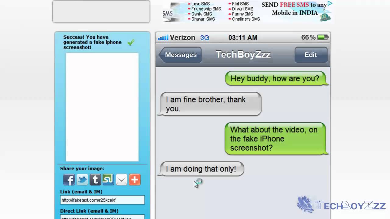 Create Fake iPhone Text Message Conversation