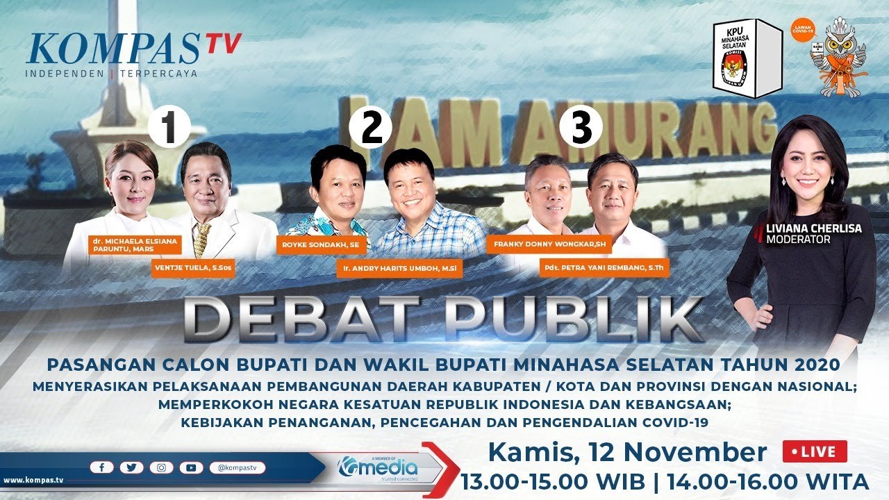 [LIVE] Debat Publik Pasangan Calon Bupati dan Wakil Bupati Minahasa Selatan 2020