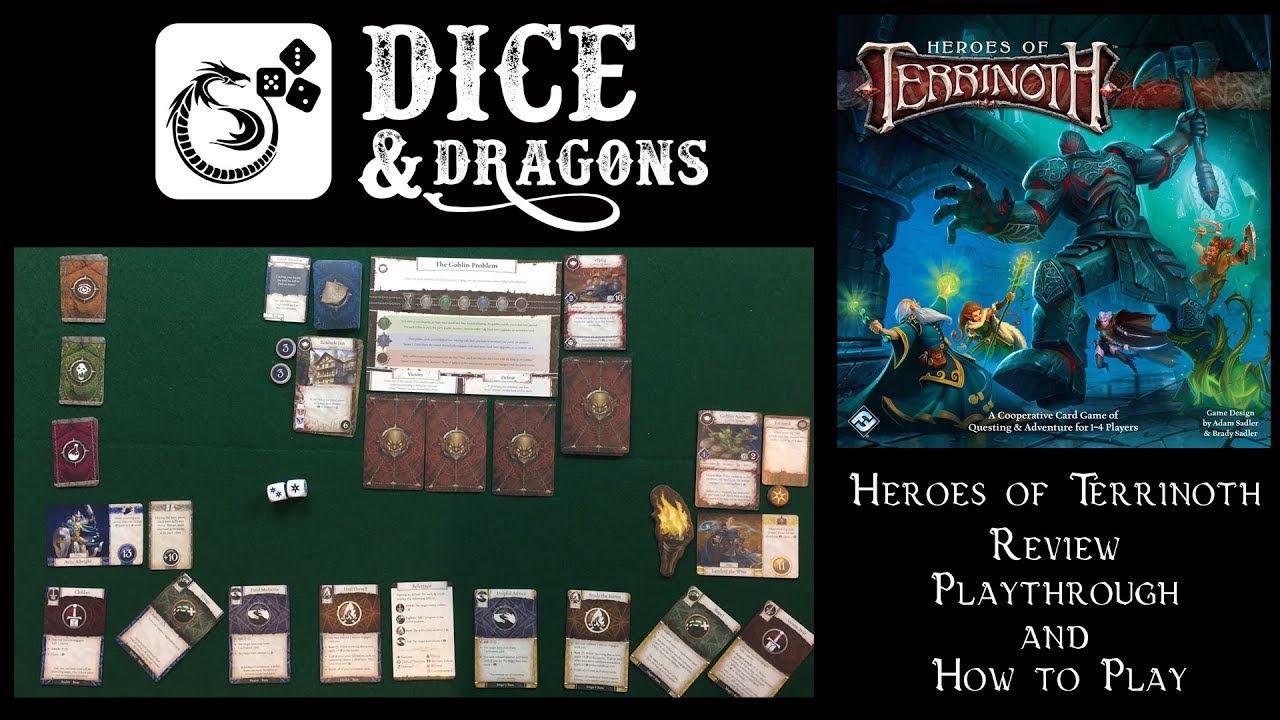 Dice and Dragons - Heroes of Terrinoth Review, Playthrough and How to Play