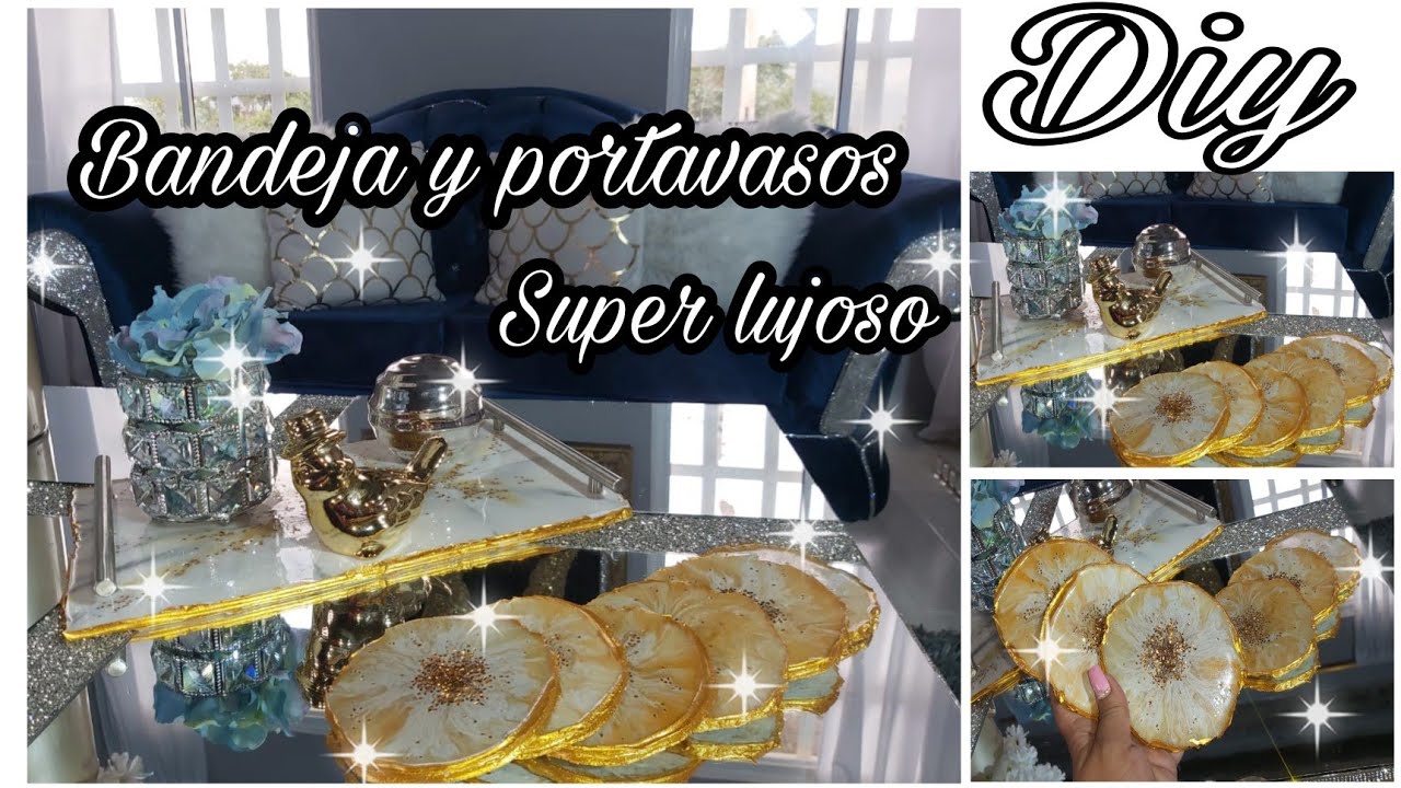 DIY COMO HACER BANDEJA Y PORTAVASOS CON RESINA