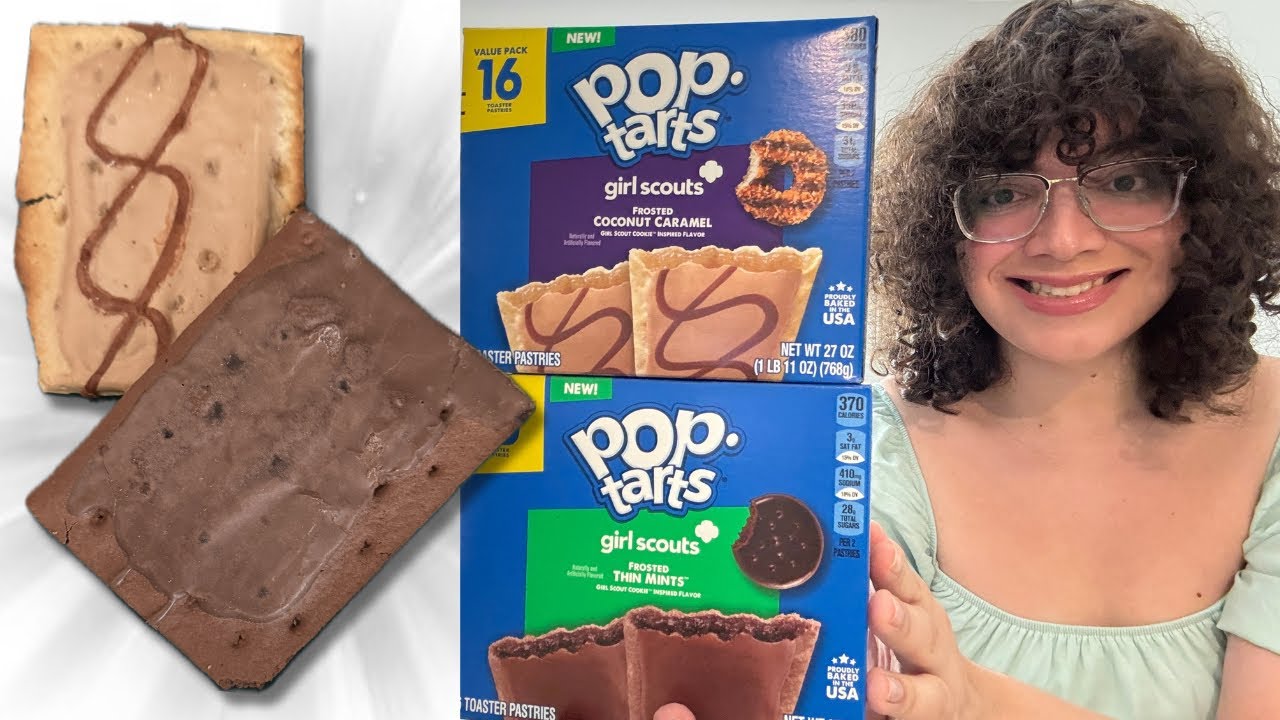 I Tried NEW Girl Scouts Pop-Tarts! Coconut Caramel & Thin Mint Flavors!