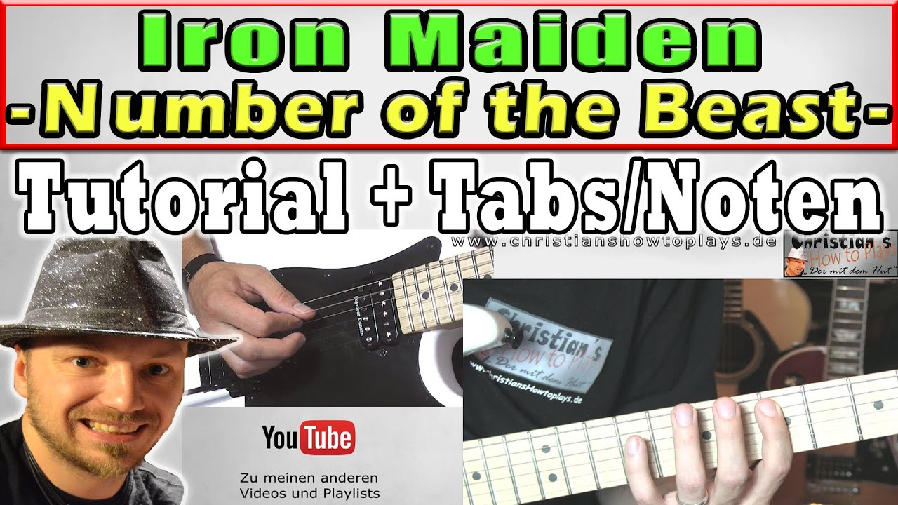 ★Iron Maiden NUMBER OF THE BEAST | E Guitar Lesson/Tutorial + TABS
