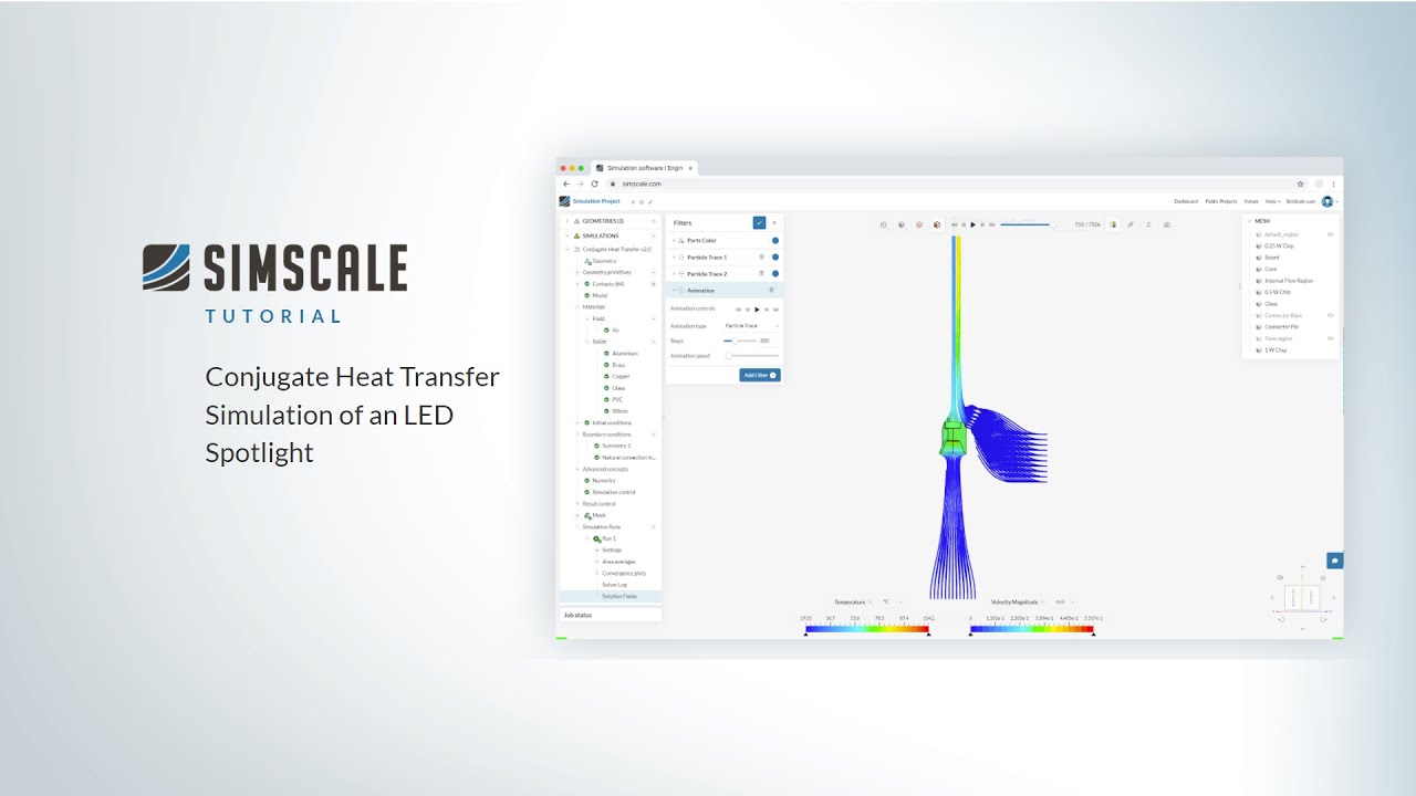 Conjugate Heat Transfer Simulation of an LED Spotlight