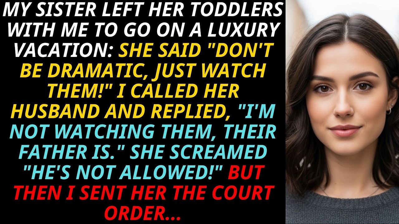 Sis Said “Don’t Be Dramatic, Just Watch Them!“—Then I Called Their Dad and Sent Her the Court Order