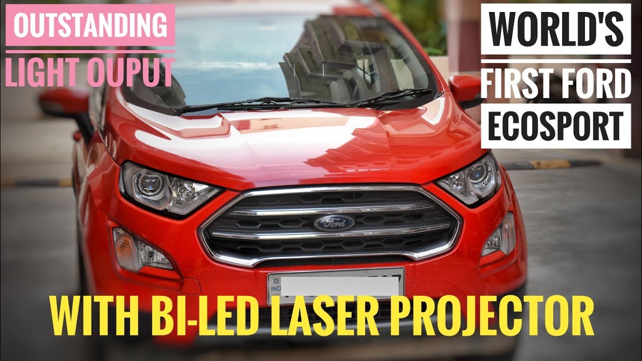 WORLD'S 🇮🇳 FIRST FORD ECOSPORT WITH BI-LED LASER PROJECTOR HEADLAMP | RETROFITTED | CRAZY LIGHTS