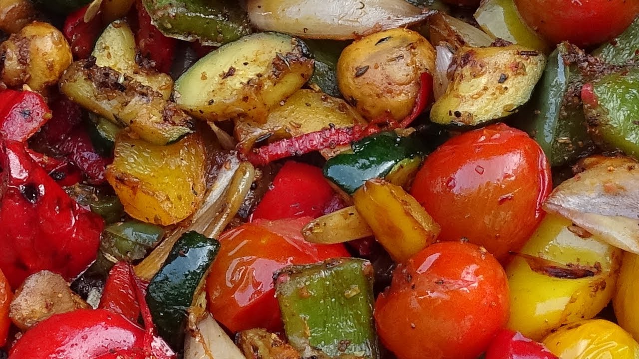 Grillowane warzywa na specjalnej patelni