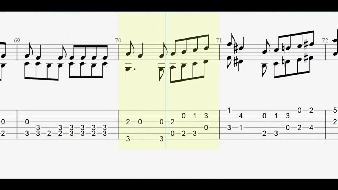 Mozart: Eine Kleine Nachtmusik I. Allegro w/ full tablature/sheet music for solo fingerstyle guitar