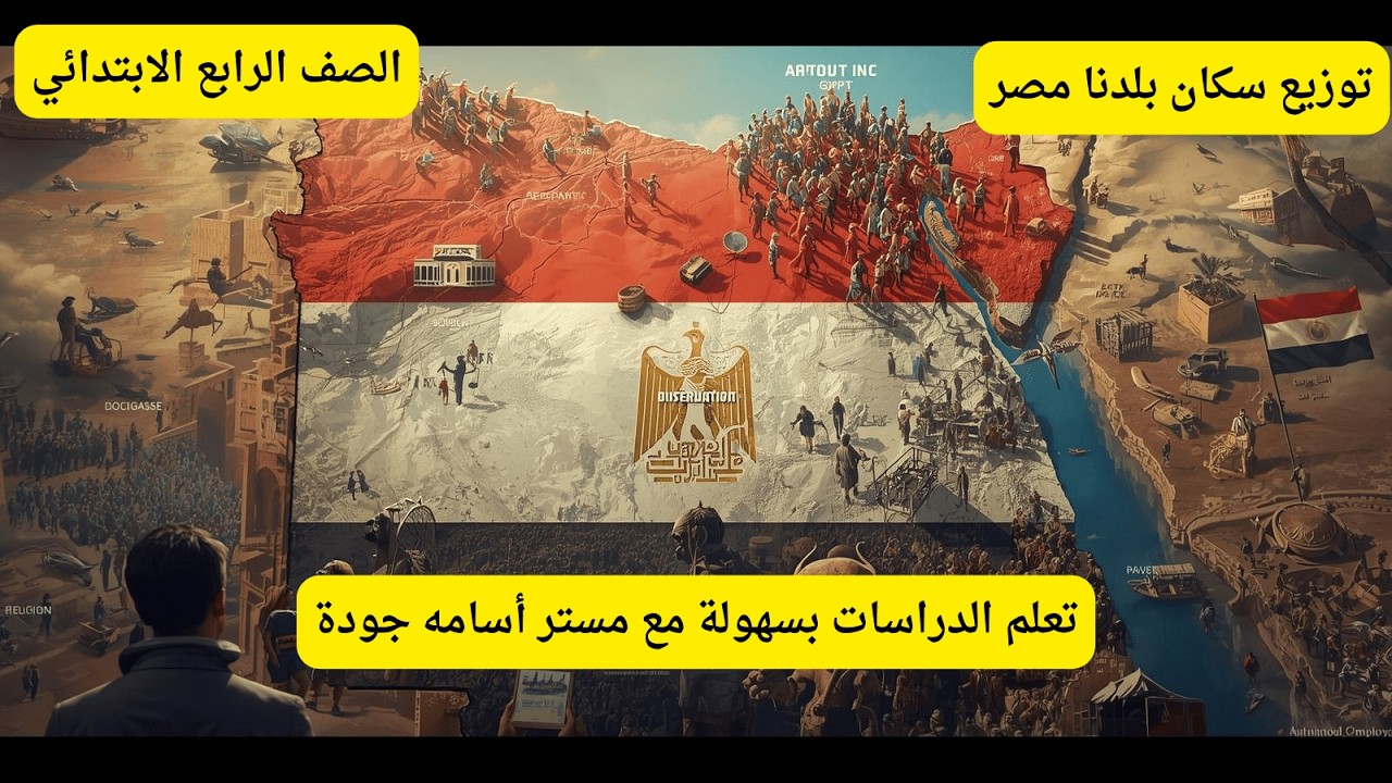 ليه الناس كلها جنب النيل🌍🌍؟! توزيع السكان في مصر بألوان وأطفال كيوت 🏢📕✨ | رابعة ممتع🇪🇬🇪🇬