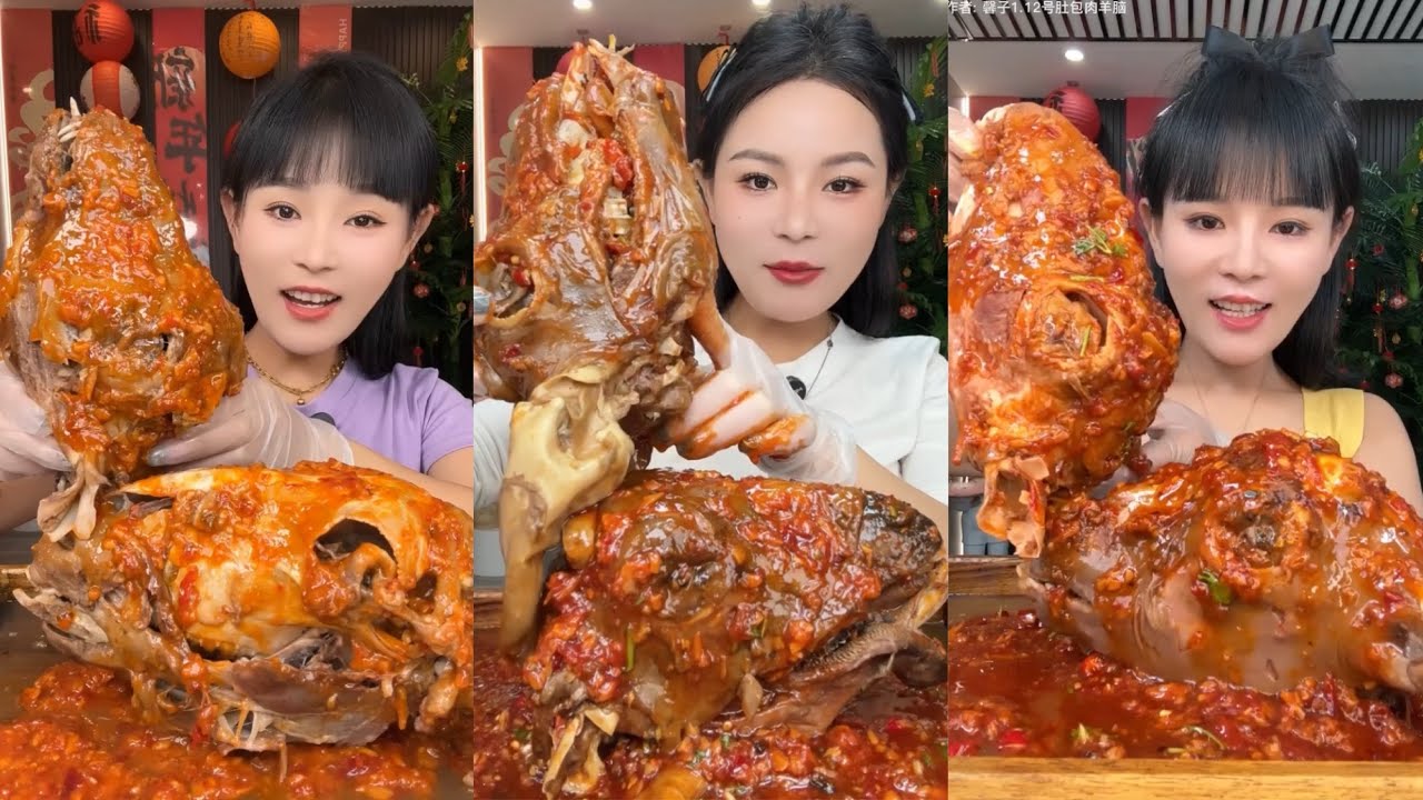 MUKBANG EATING SHEEP HEAD COLLECTION EATİNG SOUNDS SATİSFYİNG