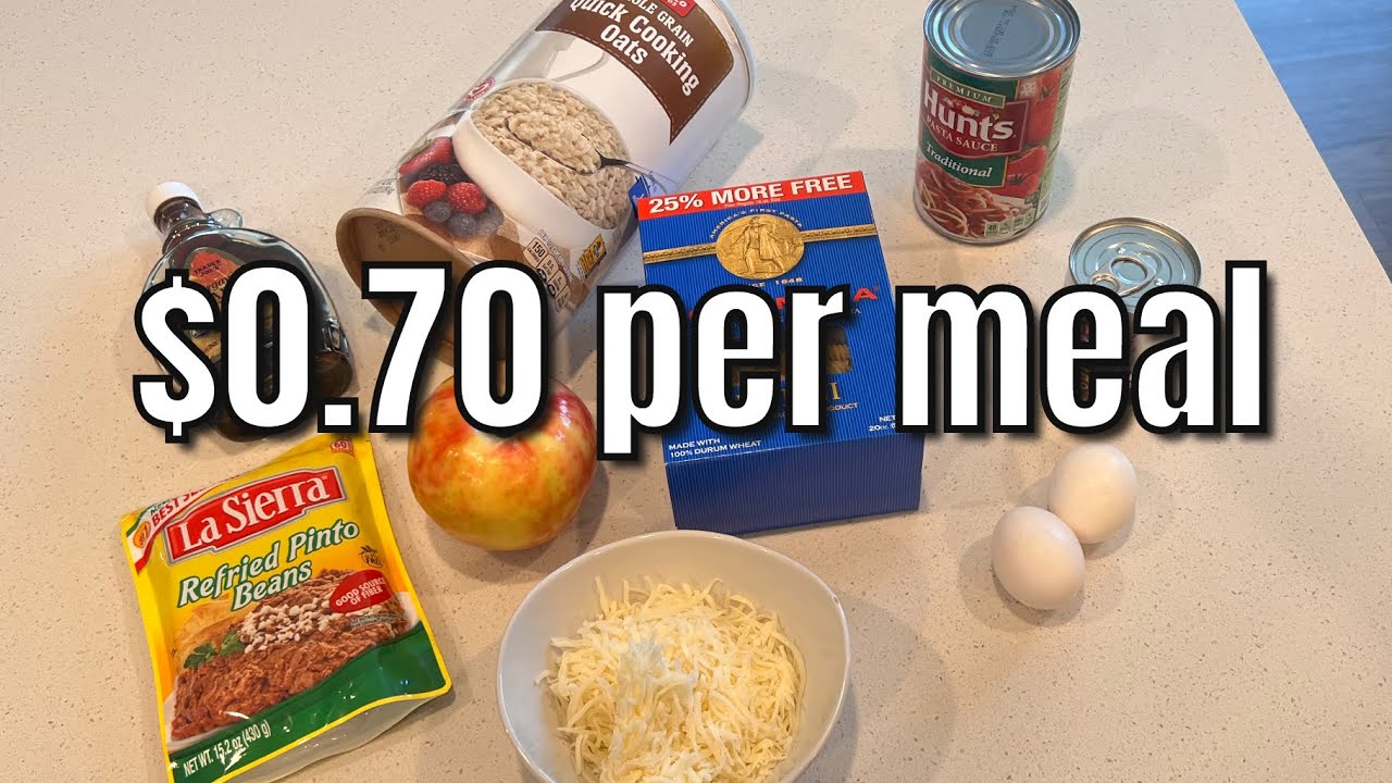 Dirt Cheap Meals You Should Be Making! 70c PER MEAL! Cheap Healthy Meals that DON’T SUCK!