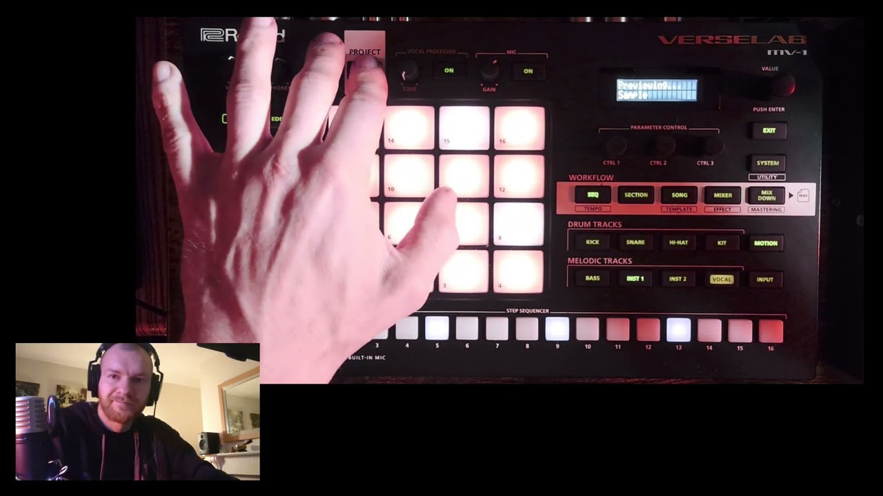 Roland Verselab MV-1. Live recording using built-in mic.