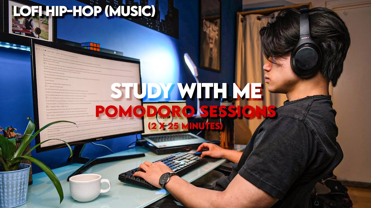 1h de RÉVISION Ensemble | Pomodoro 2x25 minutes | Lofi Hip-Hop (Musique)