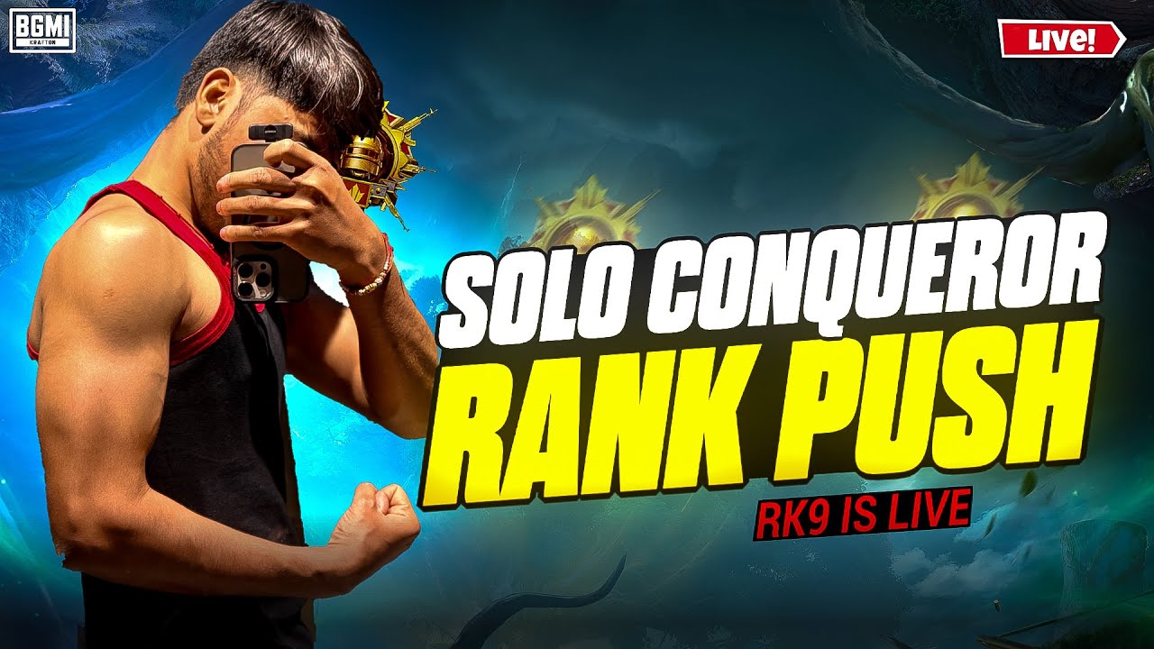 Day 4 : 🚀 Solo Conqueror Rank Push Live | CROWN 4🏆RK9 is Live #bgmilive #pubgmobile #soloconqueror