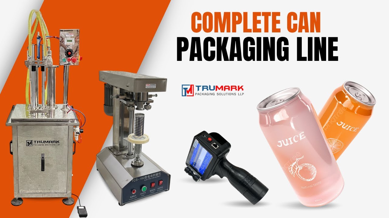 Cold Drink Can Startup Setup | Juice Can Filling, Sealing & Printing Line
