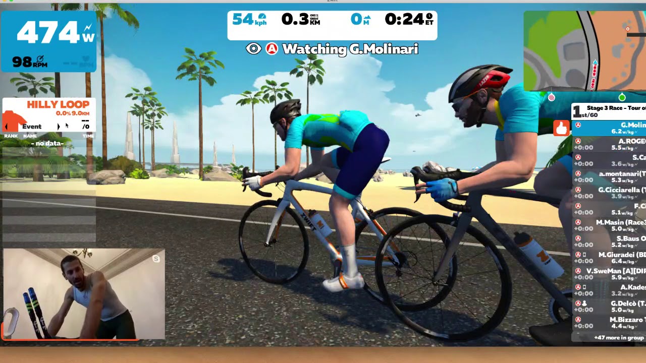 Race Zwift con Giulio Molinari