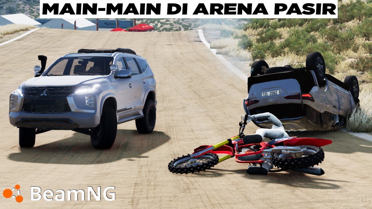 Aku Pake Motorcross, Pajero & Fortuner Untuk Bermain Pasir 😆😆 BeamNG Drive Gameplay Indonesia