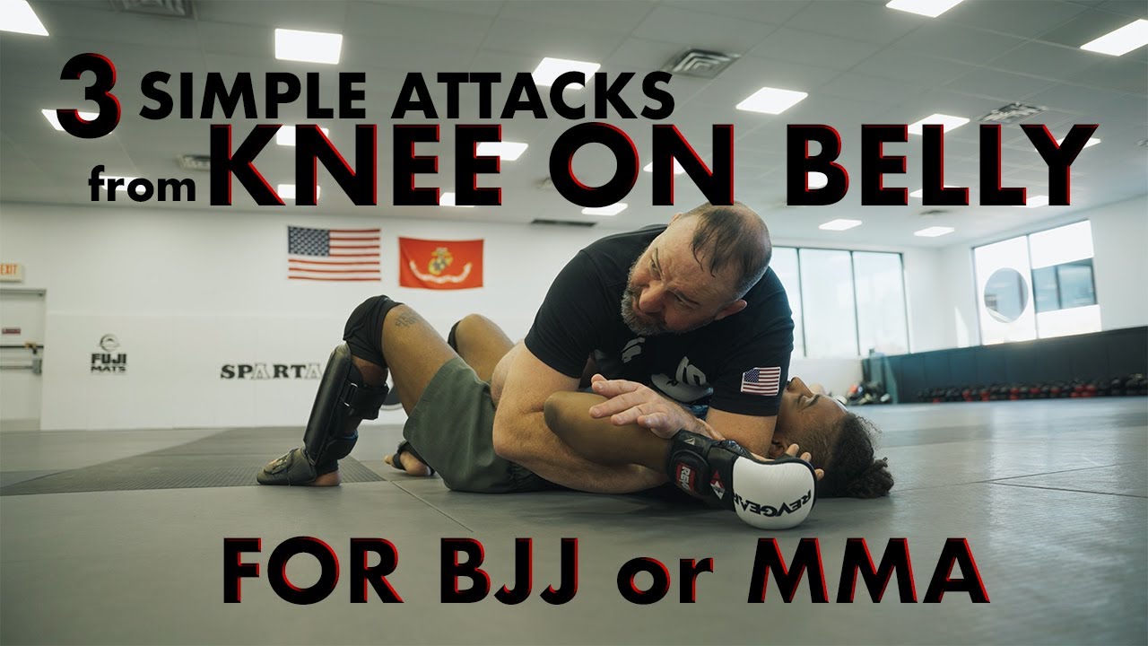 3 Simple Attacks from Knee on Belly for BJJ or MMA #bjj #mma #submission #grappling #fighting