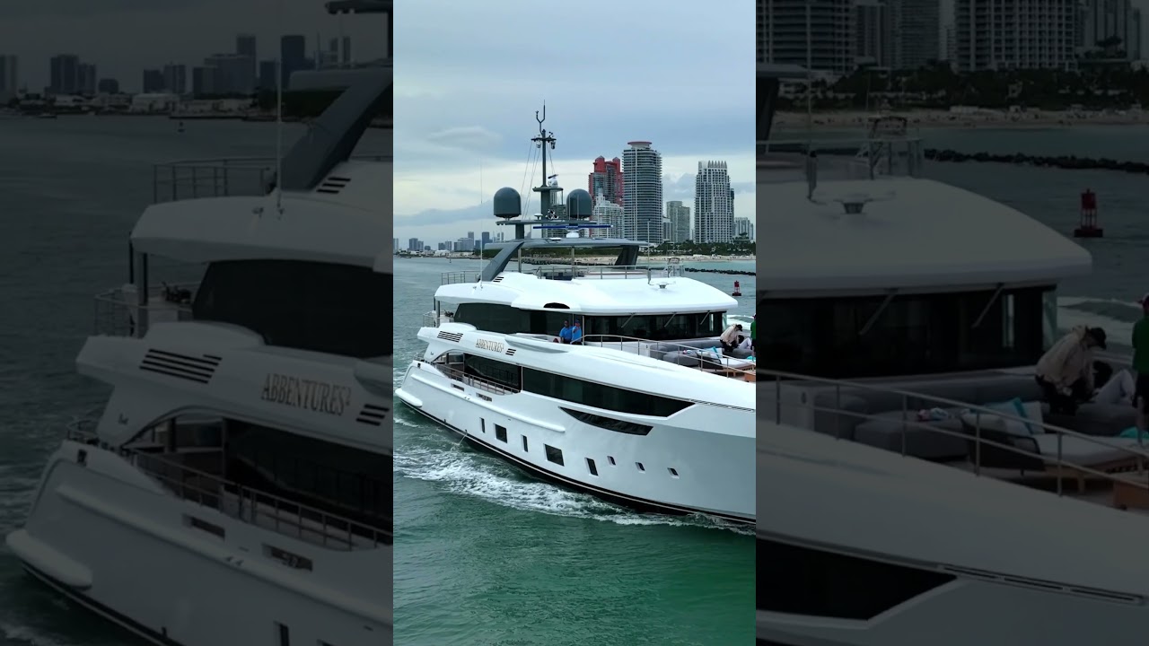 Benetti Super Yacht | Miami Beach | Haulover Inlet | Miami River | Drone