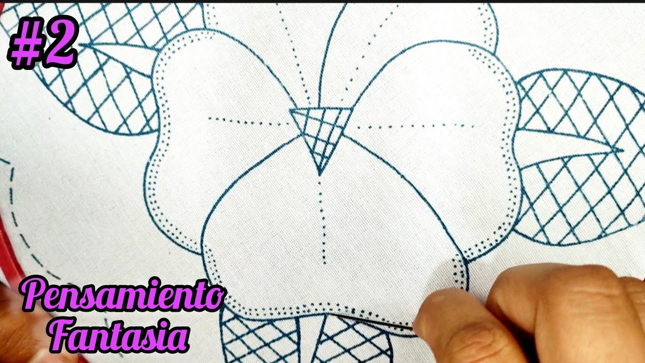 COMO BORDAR UNA FLOR PENSAMIENTO BONITO Y FACIL