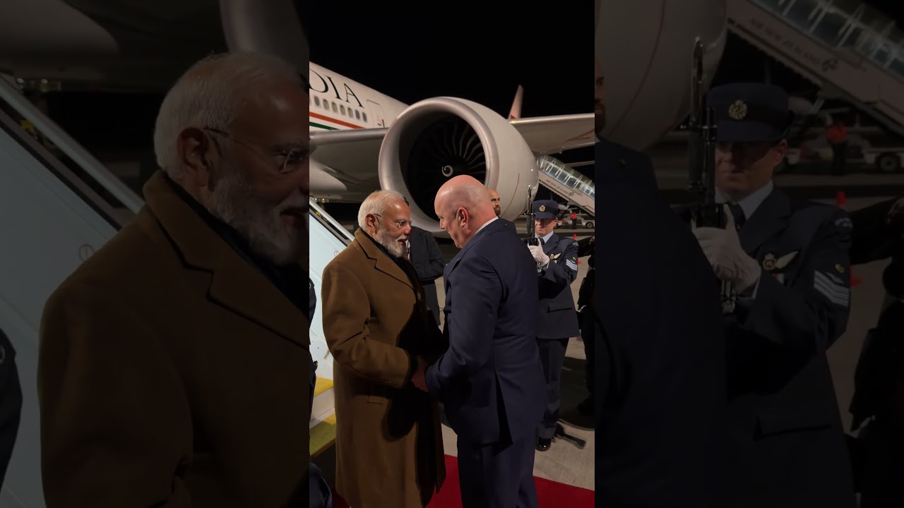 Prime Minister Narendra Modi Lands in Auckland; Received by New Zealand PM Chris Luxon